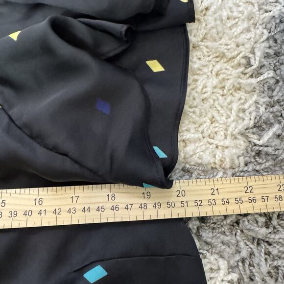 Apostrophe Blouse Top Size Large P bust 42" polka dot chiffon ruffle slve - Picture 5 of 6